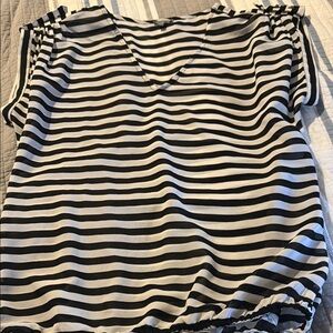 Charlotte Russe Black and White Striped Blouse